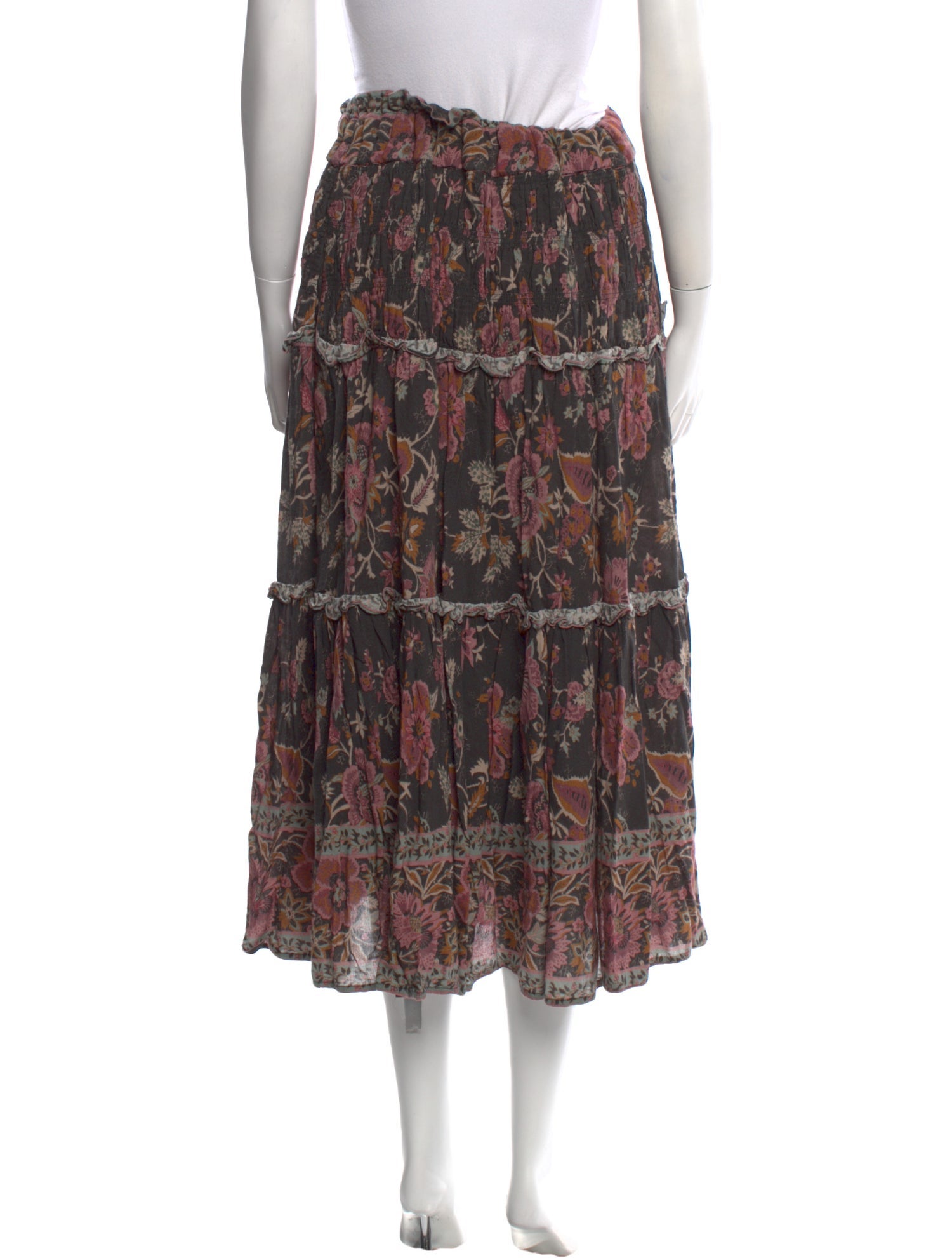 Sea New York Floral Print Midi Length Skirt