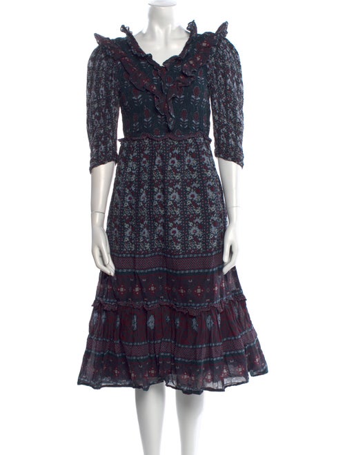 Sea New York Floral Print Midi Length Dress