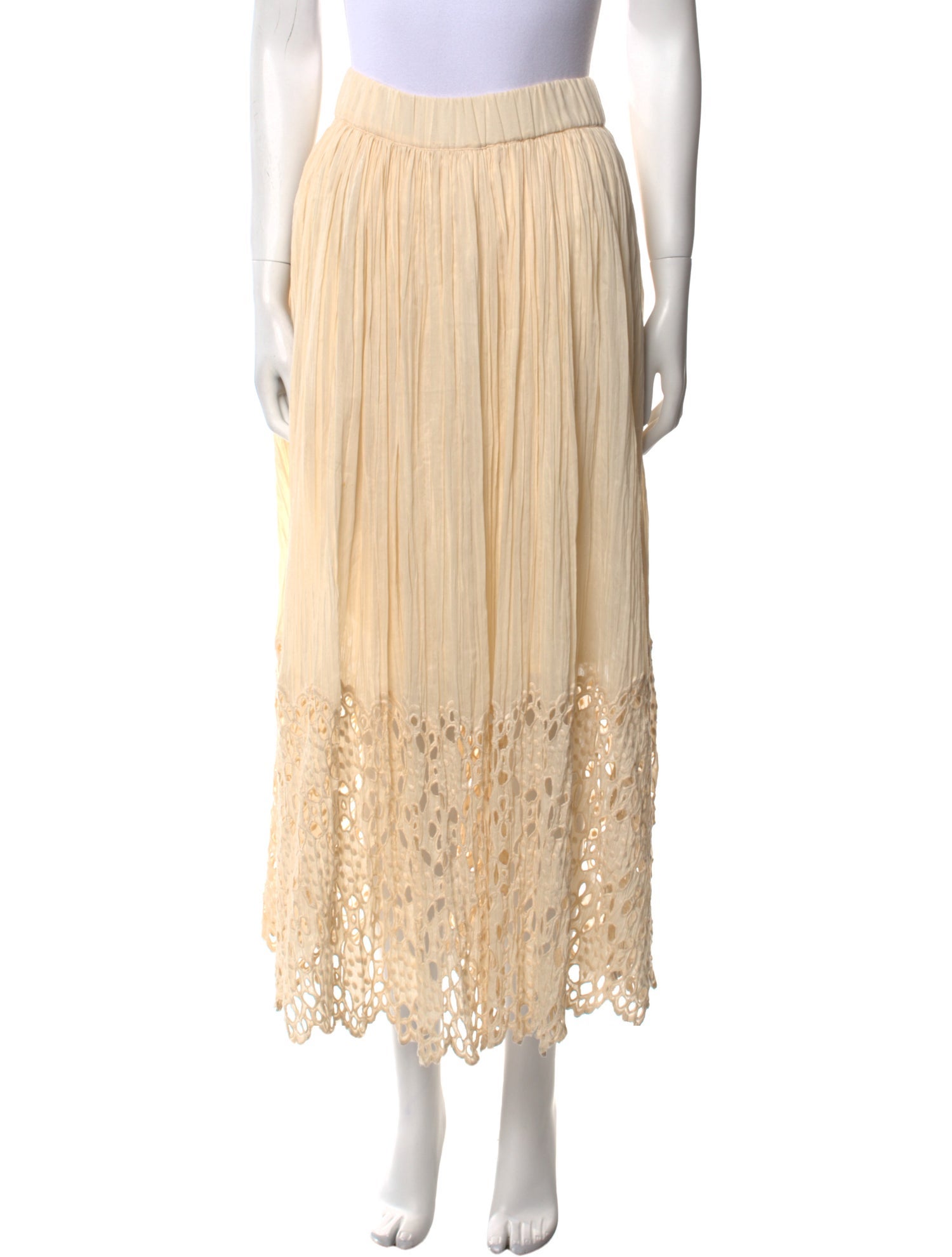 Sea New York Eyelet Trim Midi Length Skirt