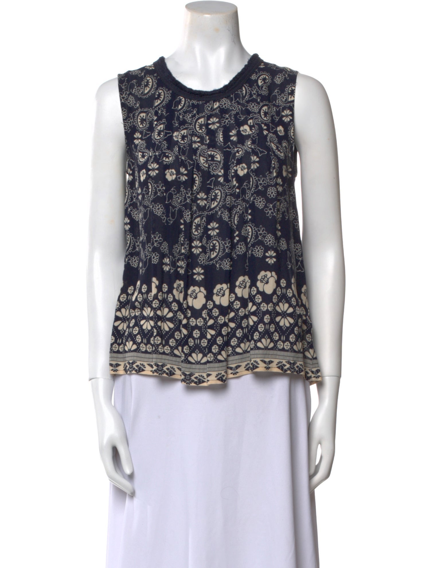 Sea New York Floral Print Scoop Neck Top