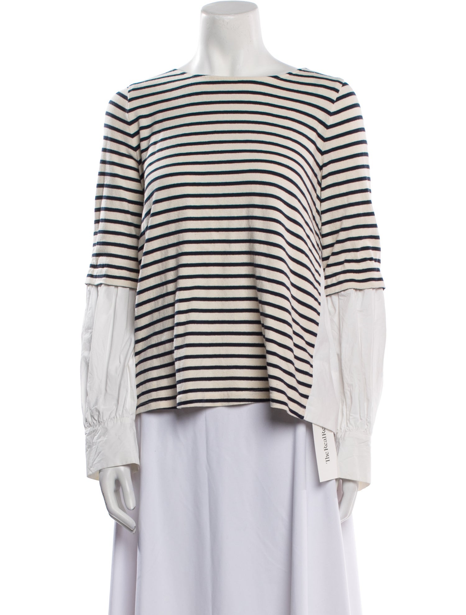 Sea New York Striped Bateau Neckline T-Shirt