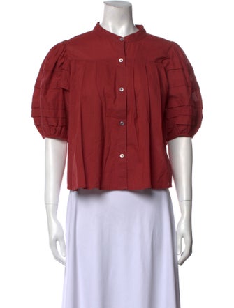 Sea New York Mock Neck Short Sleeve Crop Top