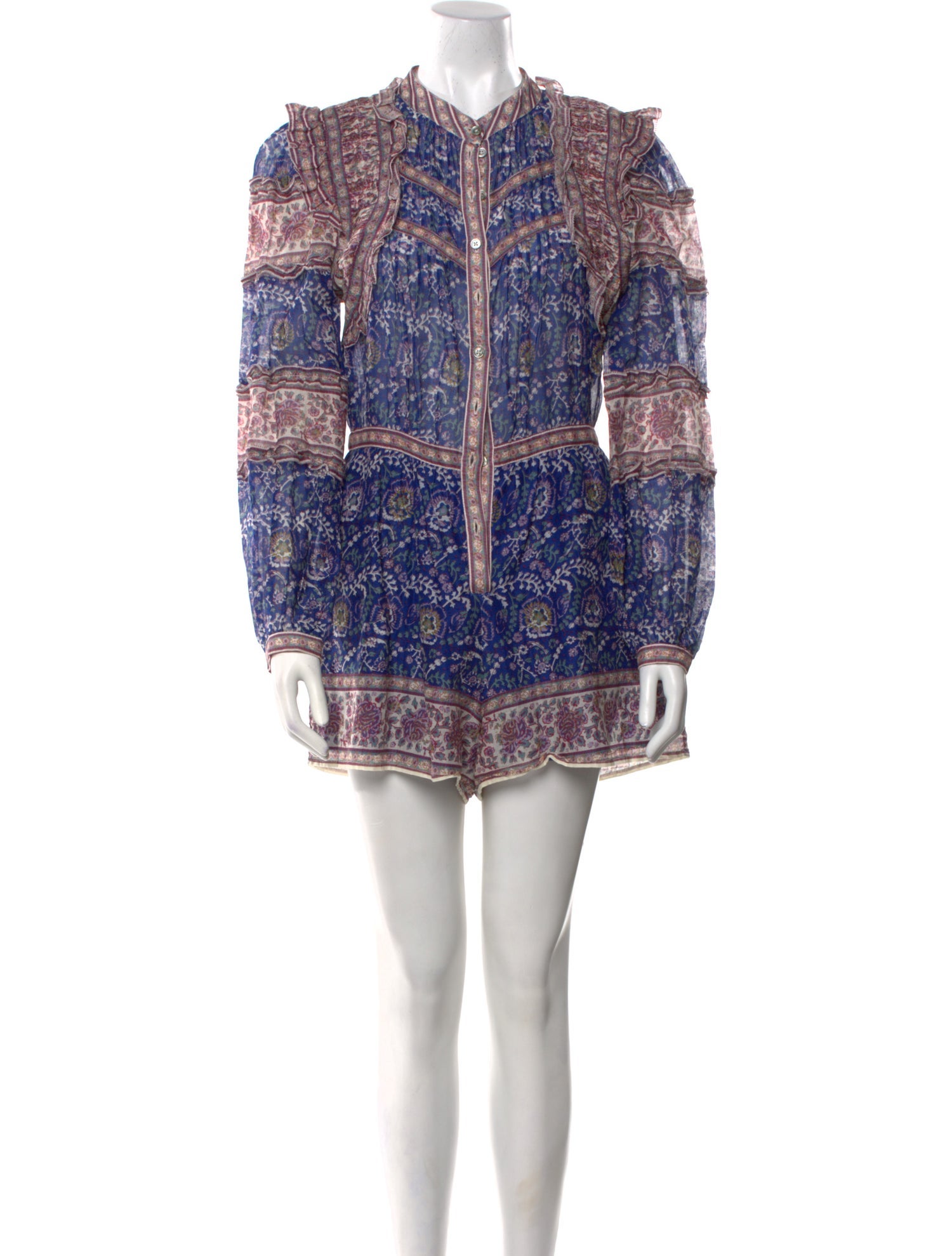 Sea New York Printed Mock Neck Romper