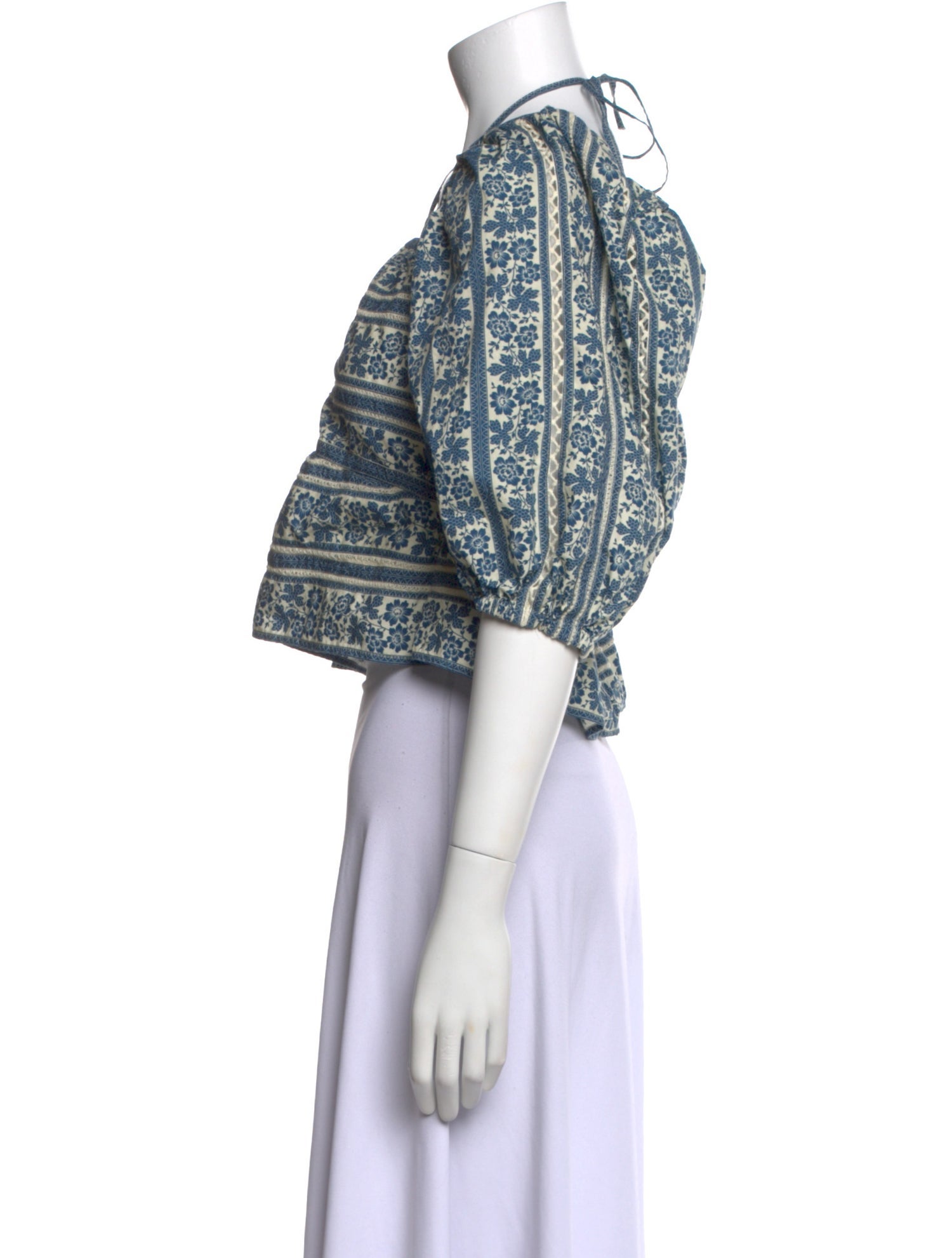 Sea New York Paisley Print Square Neckline Crop Top