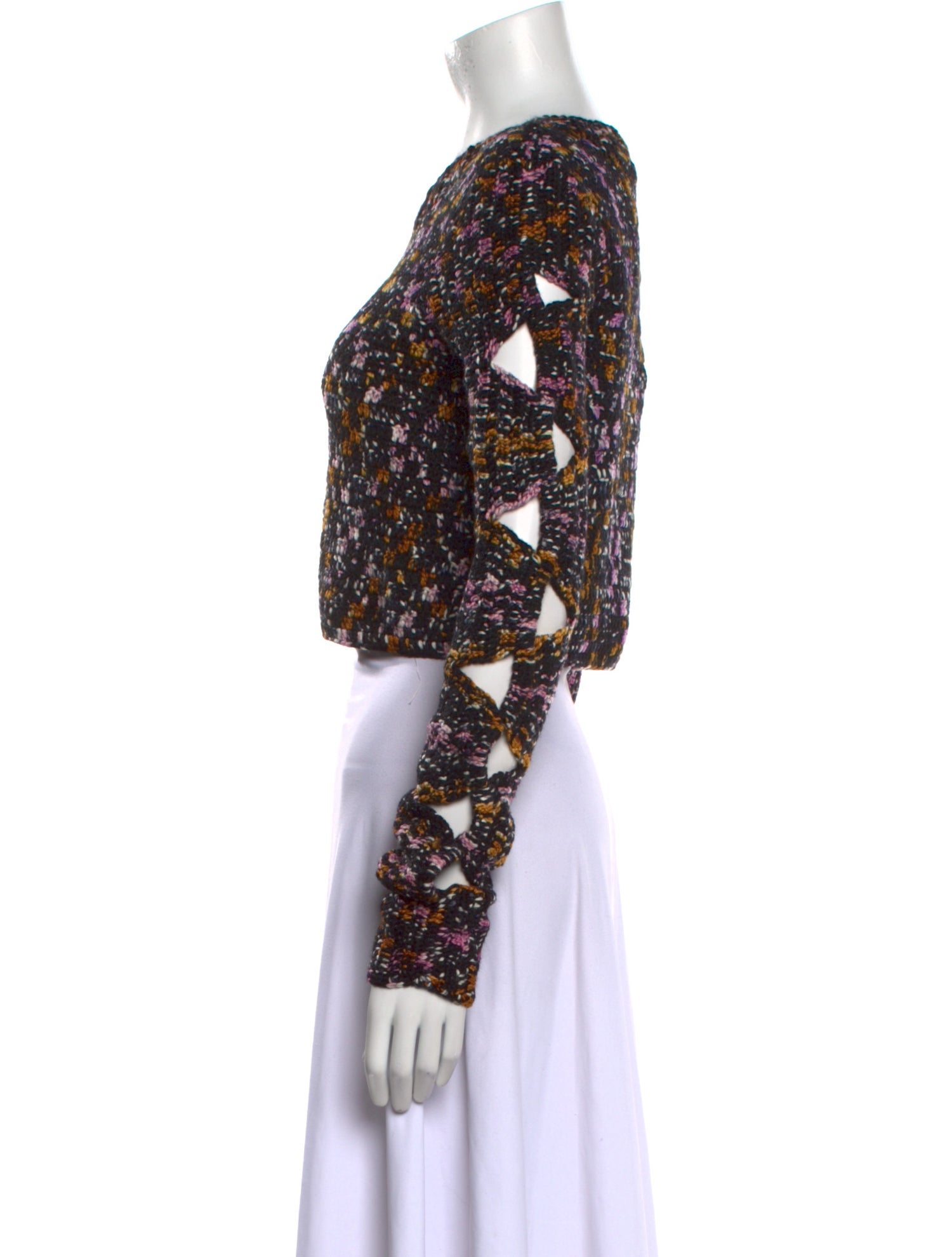 Sea New York Merino Wool Floral Print Crop Top w/ Tags