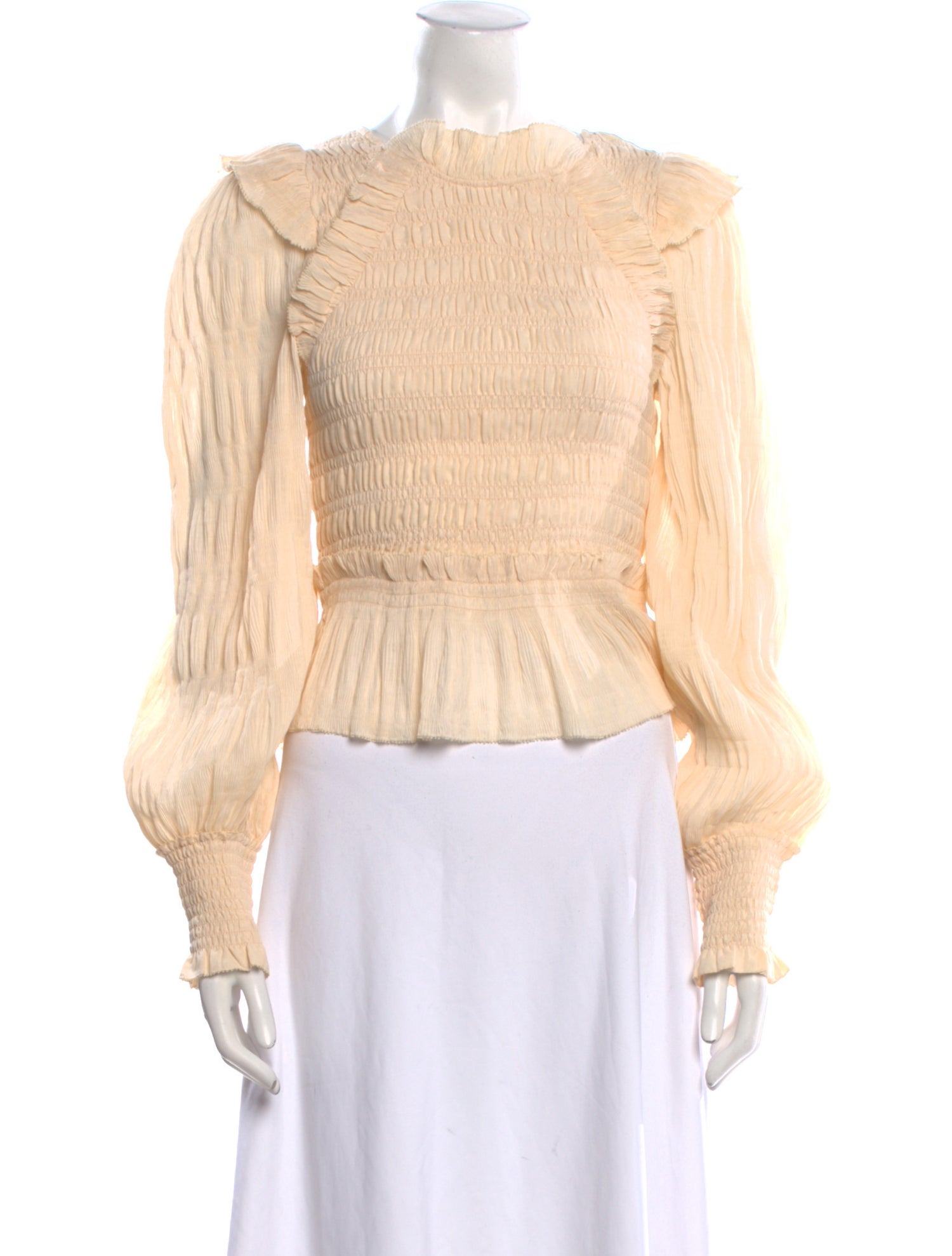 Sea New York Bateau Neckline Long Sleeve Crop Top