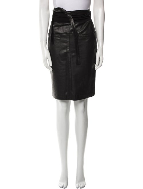 Sea New York Lamb Leather Knee-Length Skirt