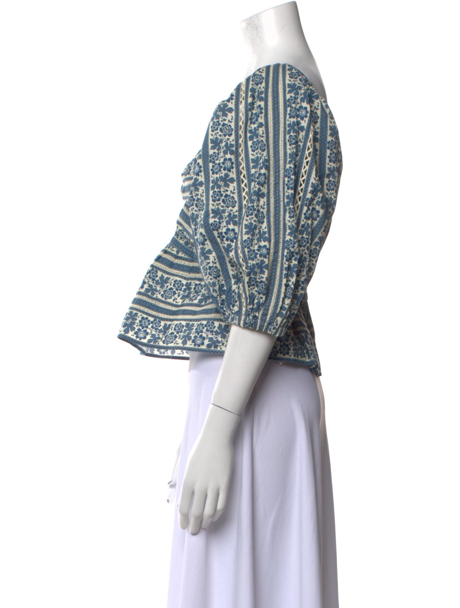 Sea New York Floral Print Square Neckline Crop Top