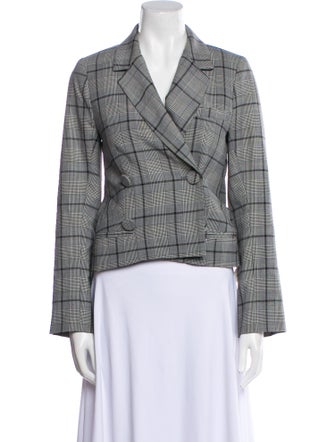 Sea New York Plaid Print Blazer