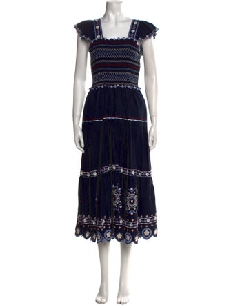 Sea New York Lace Pattern Long Dress