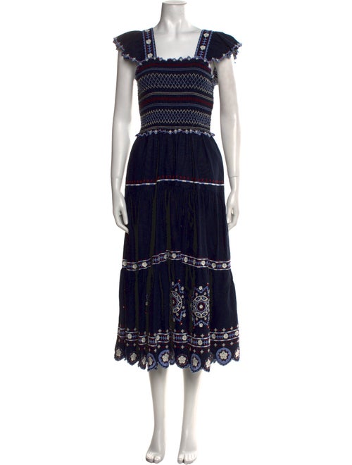 Sea New York Lace Pattern Long Dress