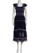 Sea New York Lace Pattern Long Dress