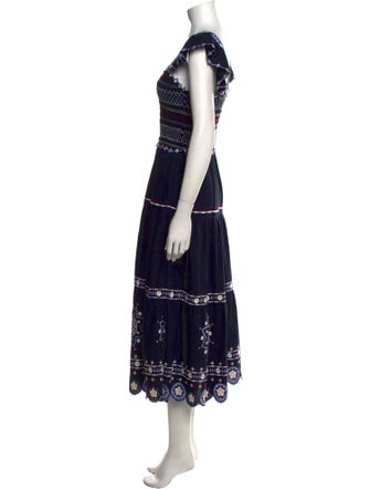 Sea New York Lace Pattern Long Dress