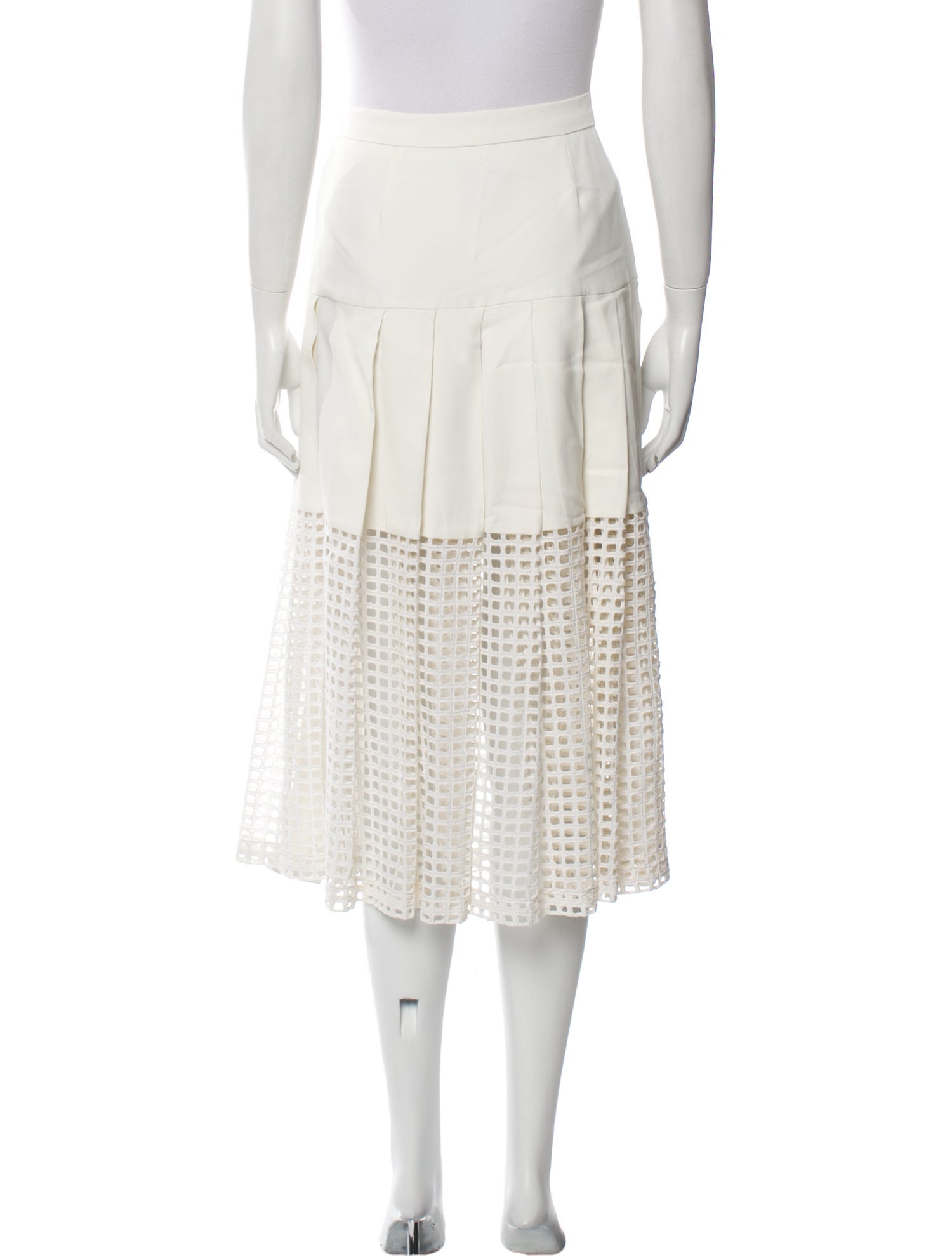 Sea New York Mesh Accents Midi Length Skirt