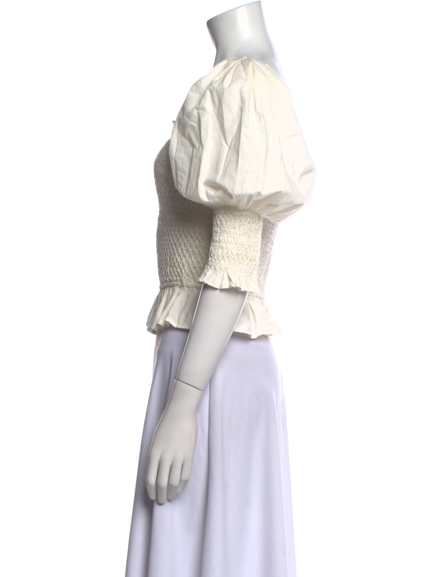 Sea New York Square Neckline Short Sleeve Crop Top