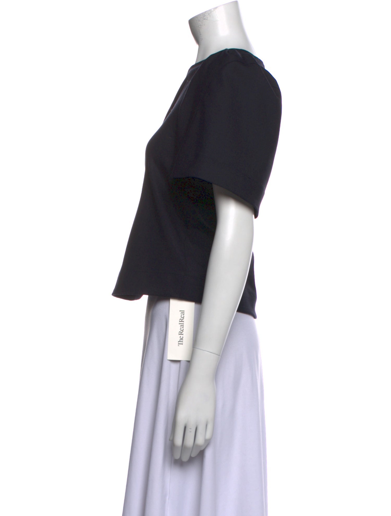 Sea New York Bateau Neckline Short Sleeve Crop Top