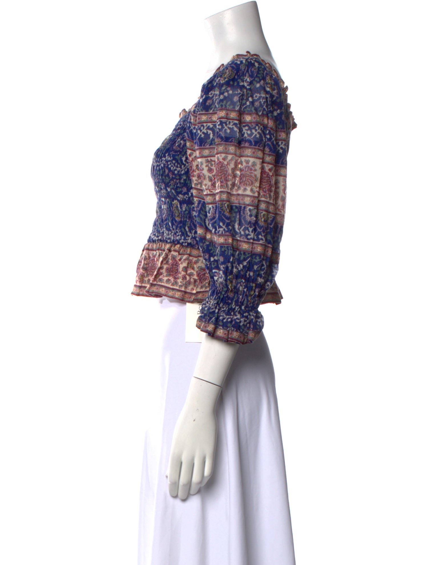 Sea New York Paisley Print Square Neckline Crop Top