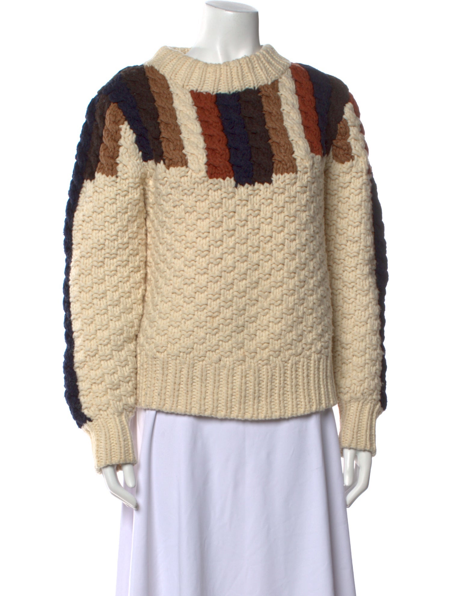 Sea New York Wool Colorblock Pattern Sweater