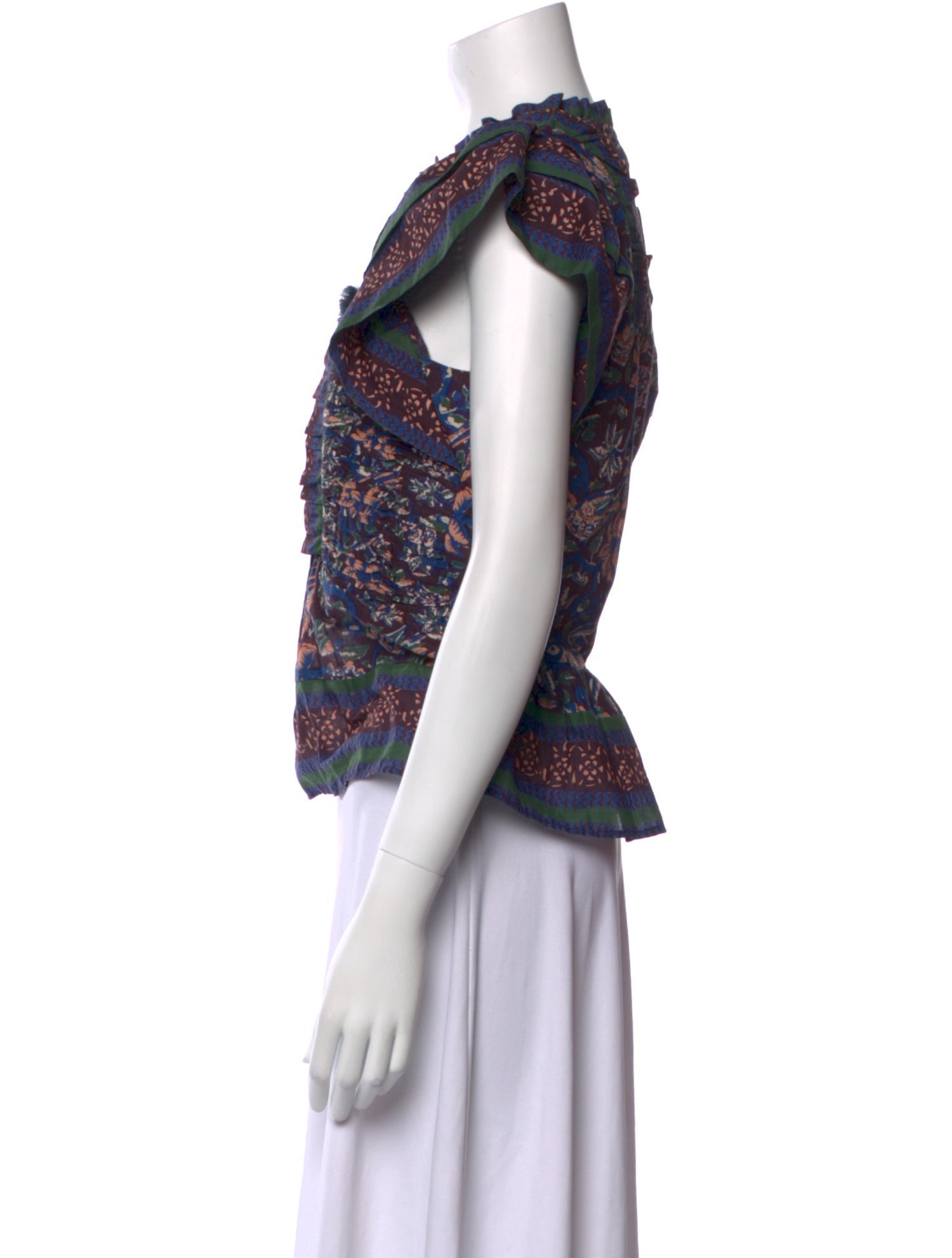 Sea New York Printed V-Neck Blouse