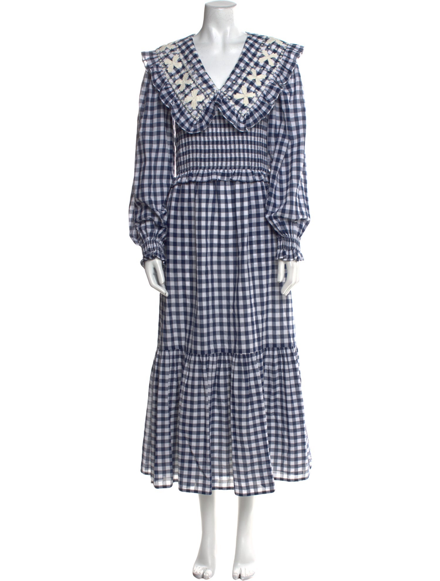 Sea New York Plaid Print Long Dress