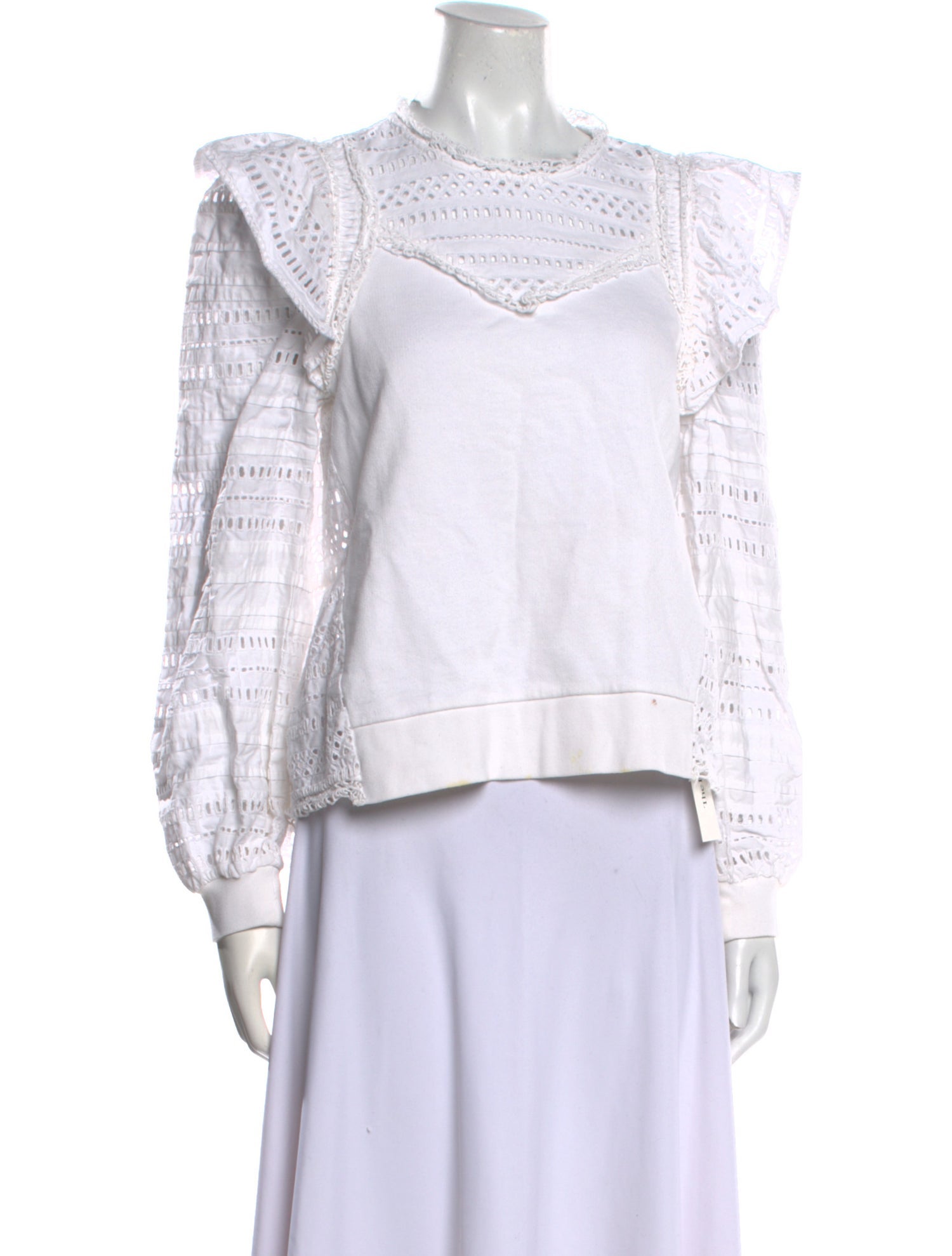 Sea New York Crew Neck Long Sleeve Crop Top