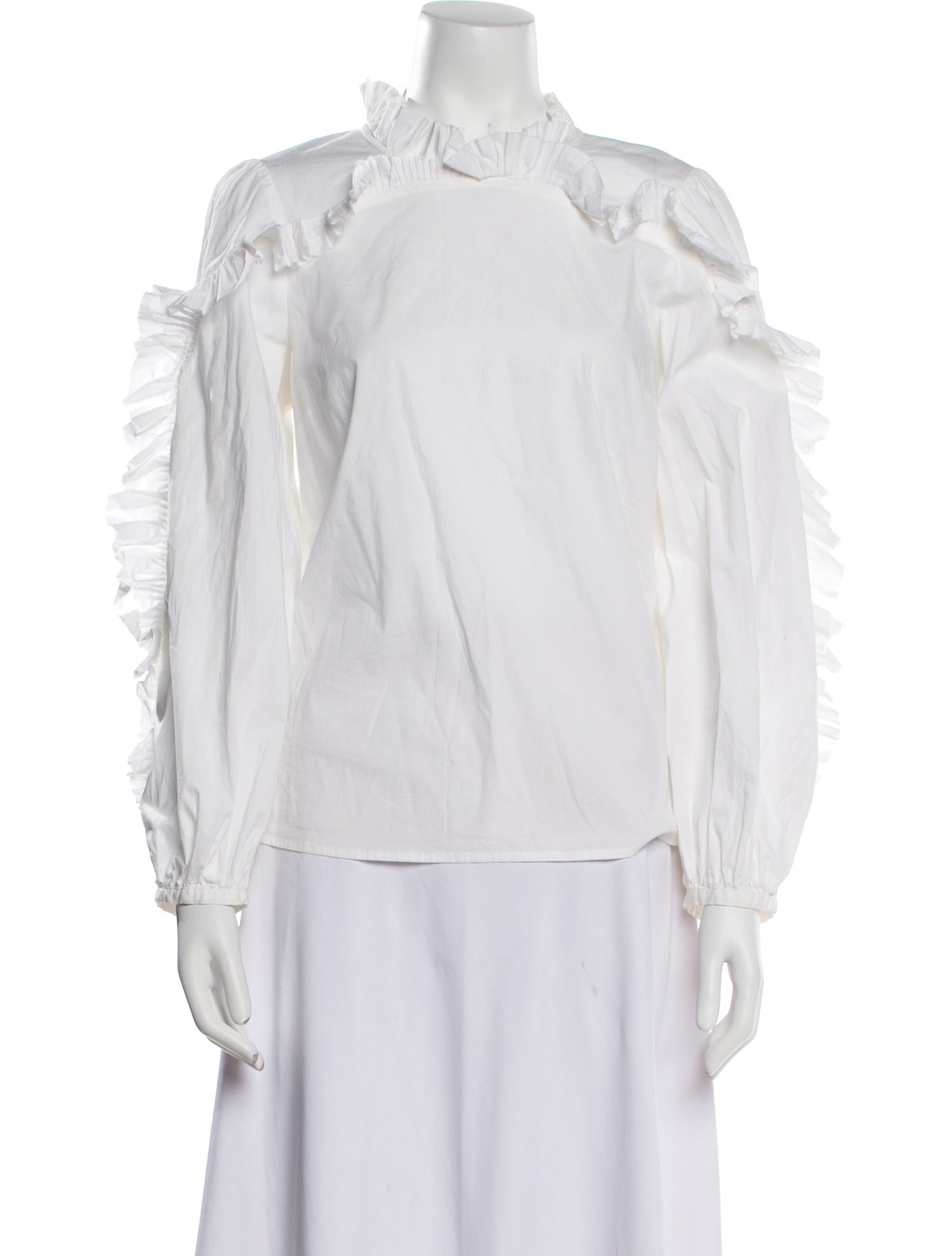 Sea New York Mock Neck Long Sleeve Blouse