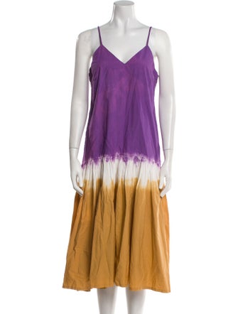 Sea New York Tie-Dye Print Midi Length Dress