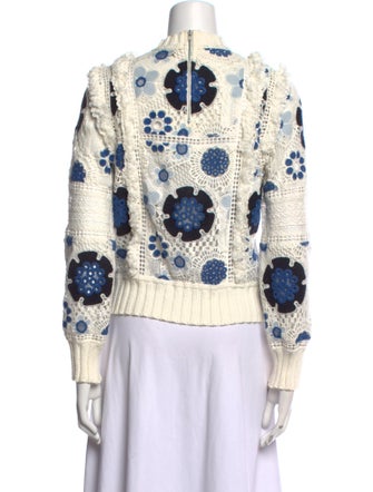 Sea New York Printed Crew Neck Sweater