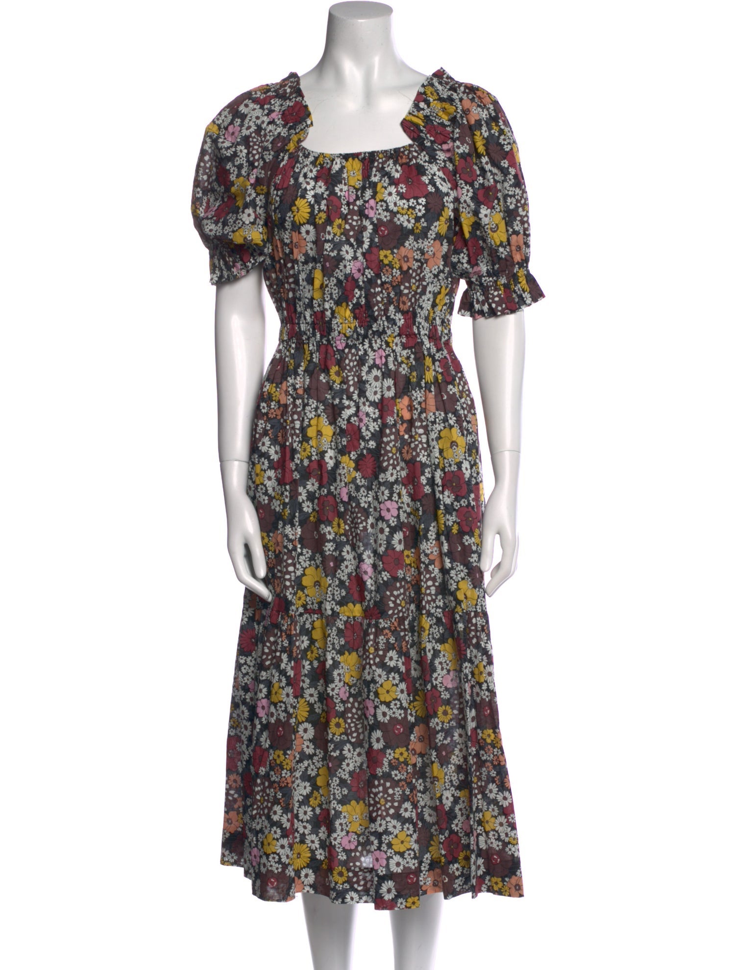 Sea New York Floral Print Midi Length Dress