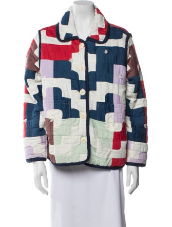 Sea New York Plaid Print Faux Fur Jacket