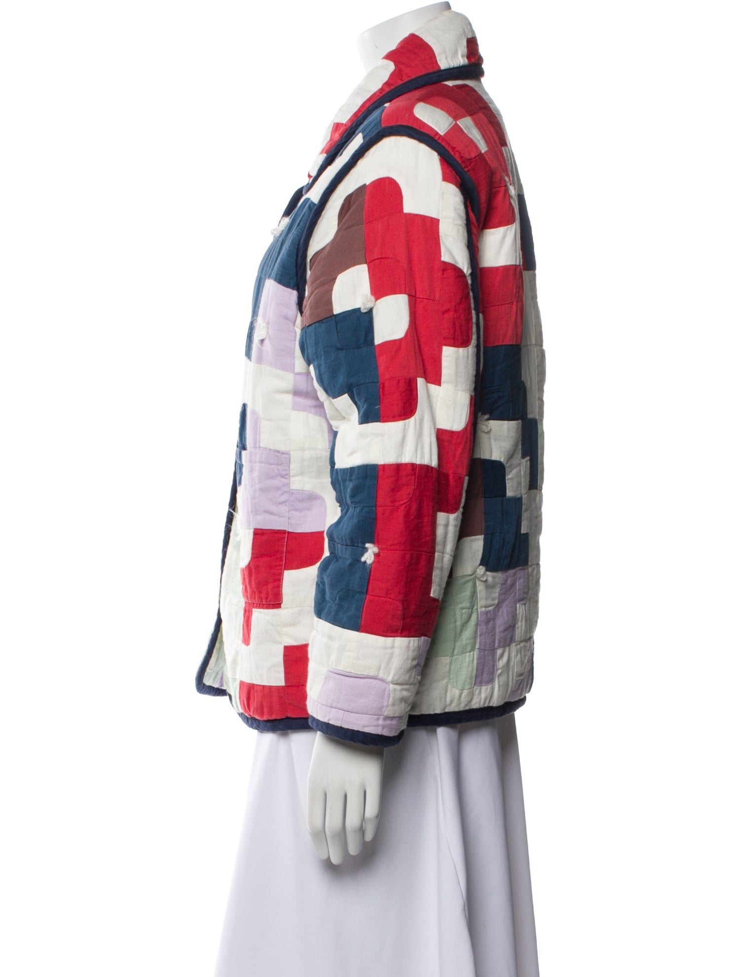 Sea New York Plaid Print Faux Fur Jacket