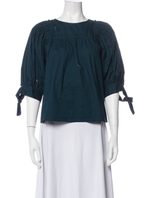 Sea New York Scoop Neck Three-Quarter Sleeve Blouse