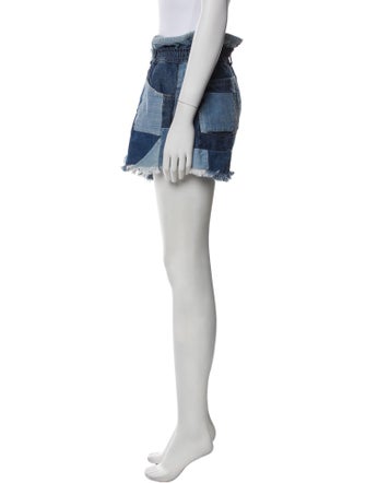 Sea New York Colorblock Pattern Mini Shorts