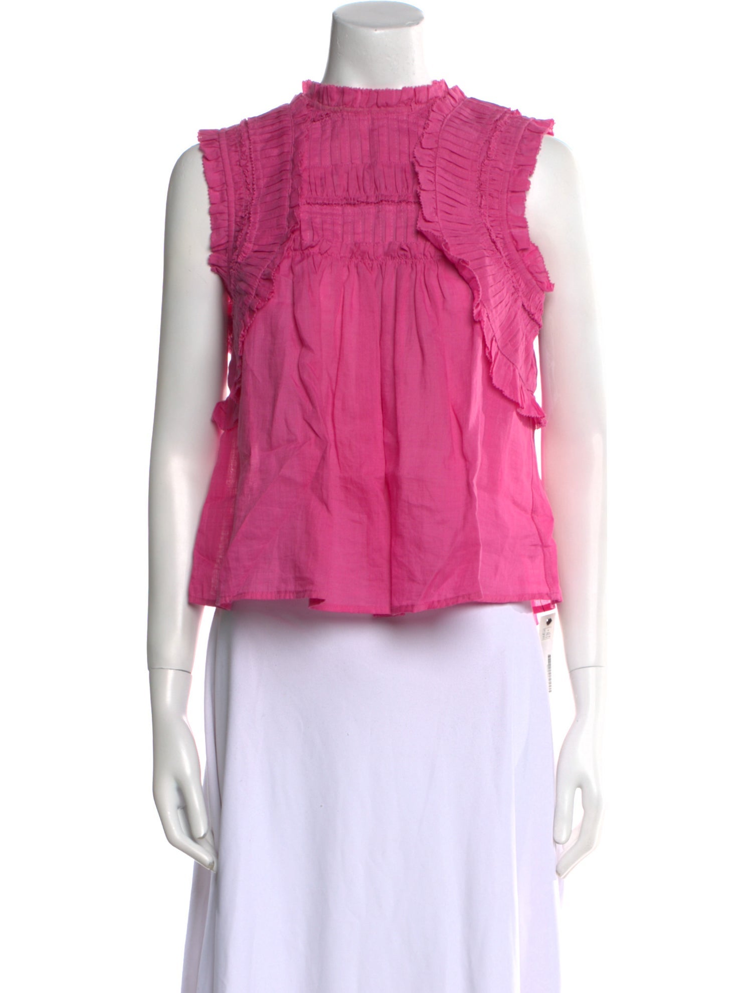 Sea New York Mock Neck Sleeveless Crop Top