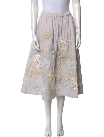 Sea New York Striped Midi Length Skirt