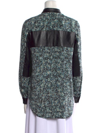 Sea New York Silk Printed Button-Up Top