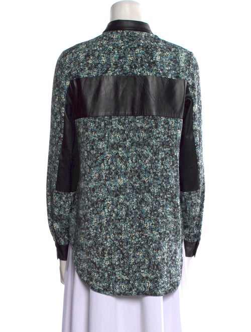 Sea New York Silk Printed Button-Up Top