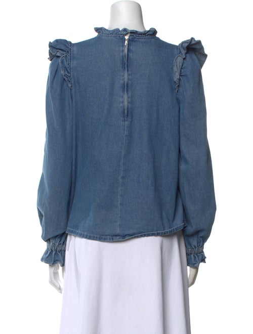 Sea New York Mock Neck Long Sleeve Blouse