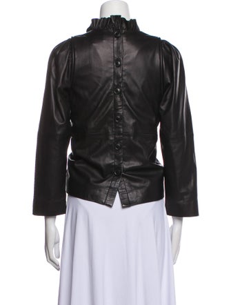 Sea New York Leather Evening Jacket