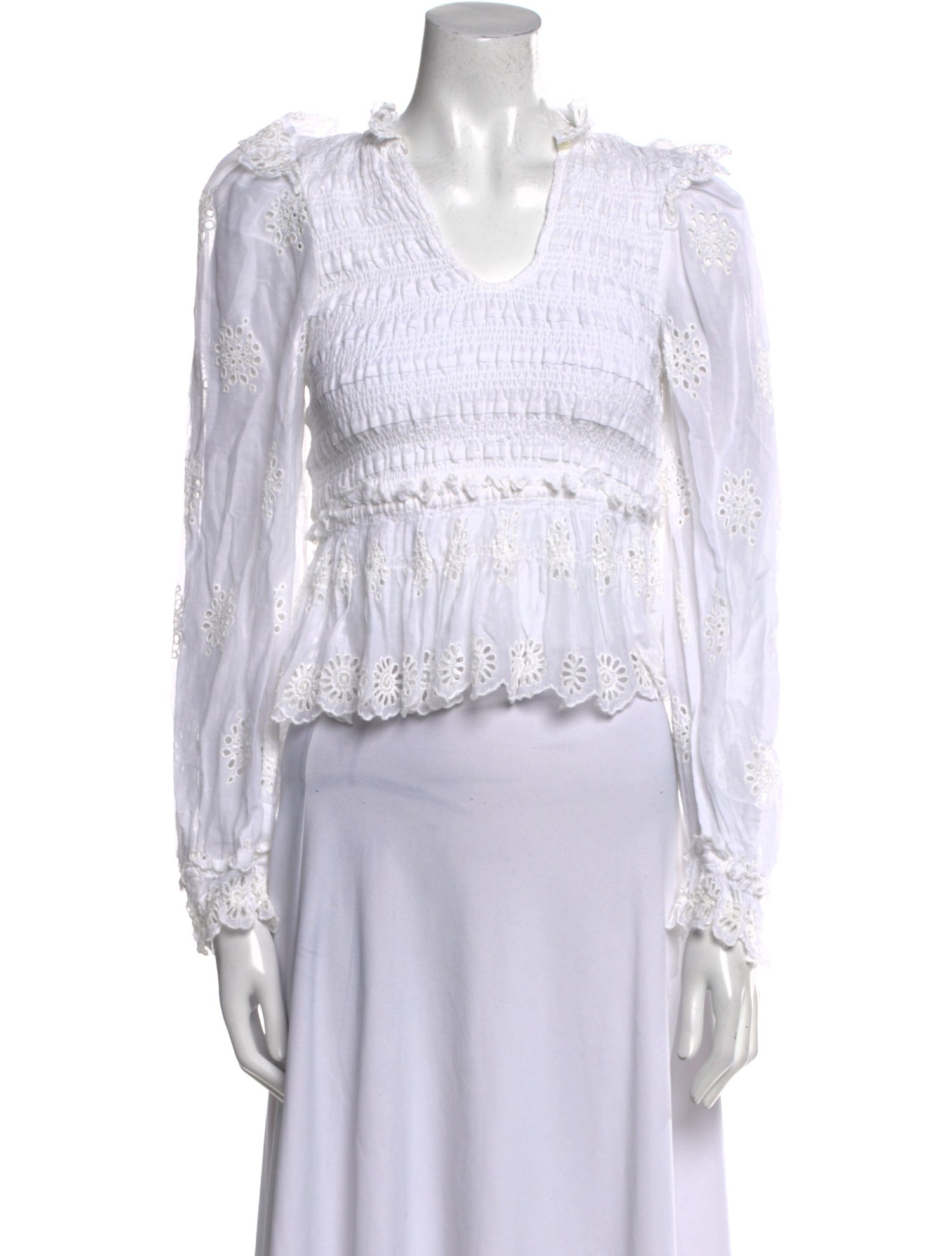 Sea New York V-Neck Long Sleeve Blouse