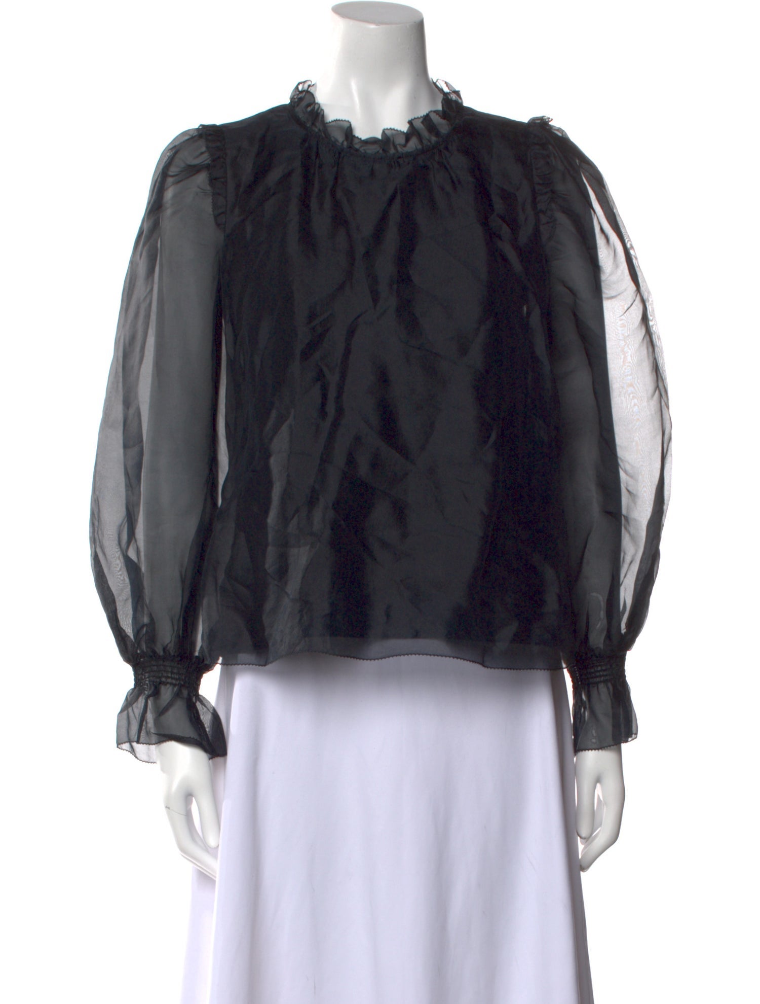 Sea New York Silk Mock Neck Blouse