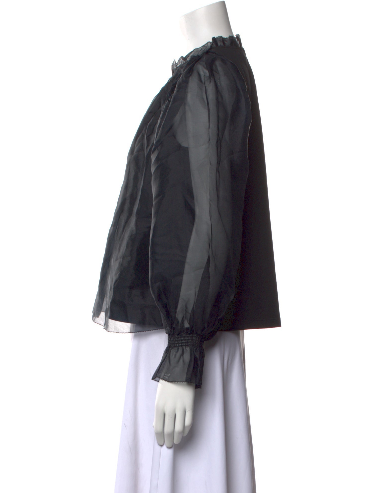 Sea New York Silk Mock Neck Blouse