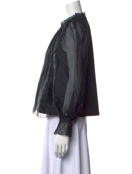 Sea New York Silk Mock Neck Blouse