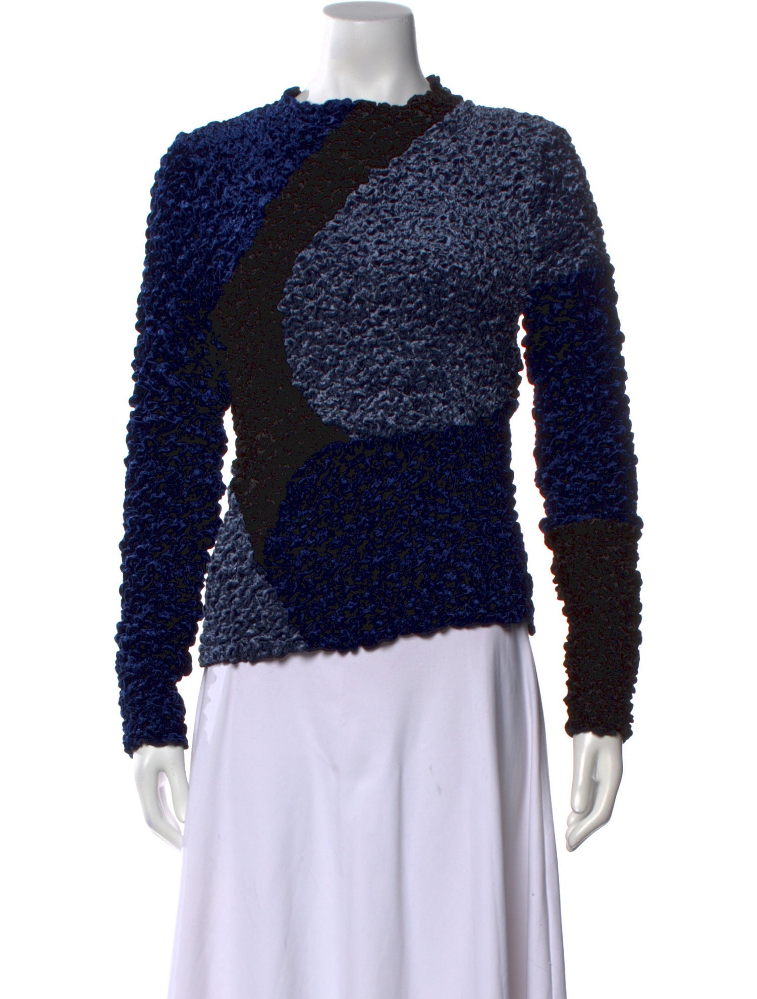 Sea New York Colorblock Pattern Mock Neck Sweatshirt w/ Tags