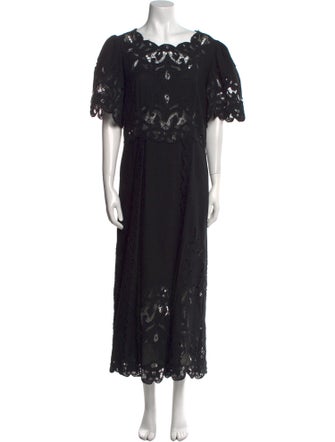 Sea New York Bateau Neckline Long Dress