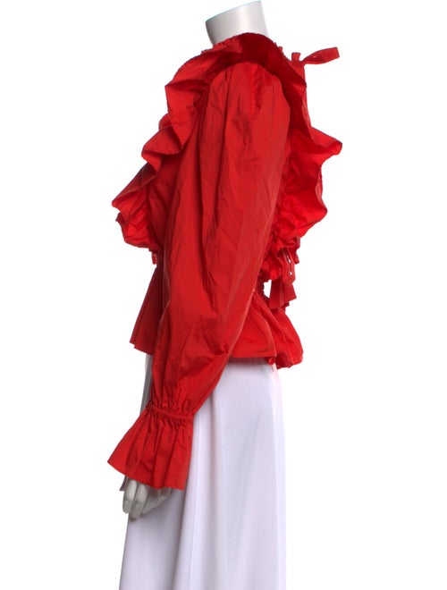 Sea New York Mock Neck Long Sleeve Blouse