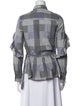 Sea New York Plaid Print Long Sleeve Button-Up Top