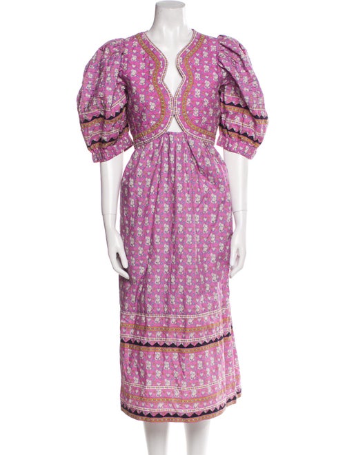 Sea New York Floral Print Midi Length Dress