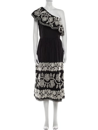Sea New York Lace Pattern Midi Length Dress