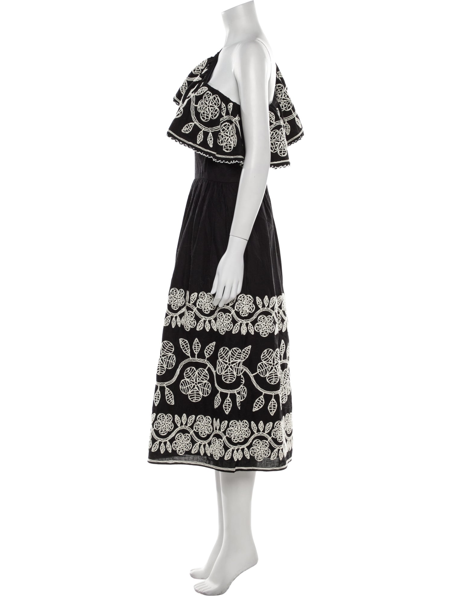 Sea New York Lace Pattern Midi Length Dress